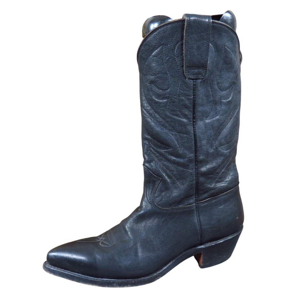 Stewart Boot Co. Inc. 60029 Mens Western Boots 9.5 B Riding Black Leather